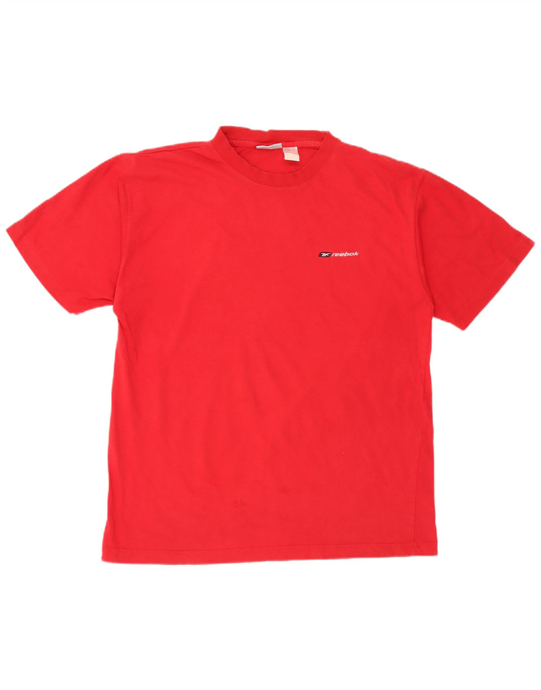 Reebok Herre T-Shirt Top Stor Rød Bomuld