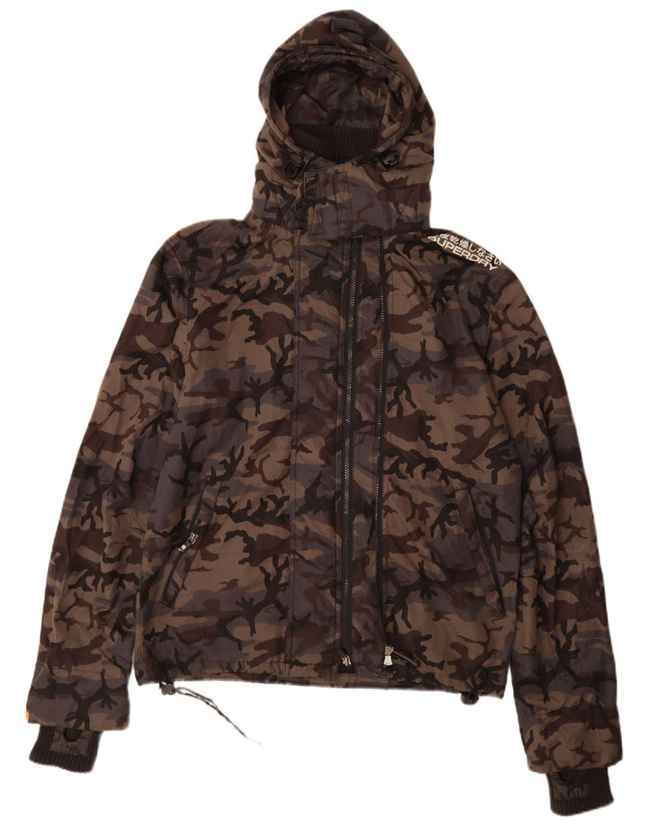 Superdry Herre Grafisk Windbreaker Jacket UK 38 Medium Grey Nylon