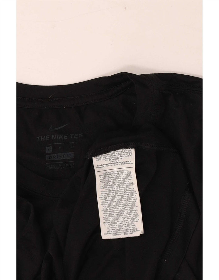 Nike Herre Dri Fit grafisk T-shirt top lille sort polyester