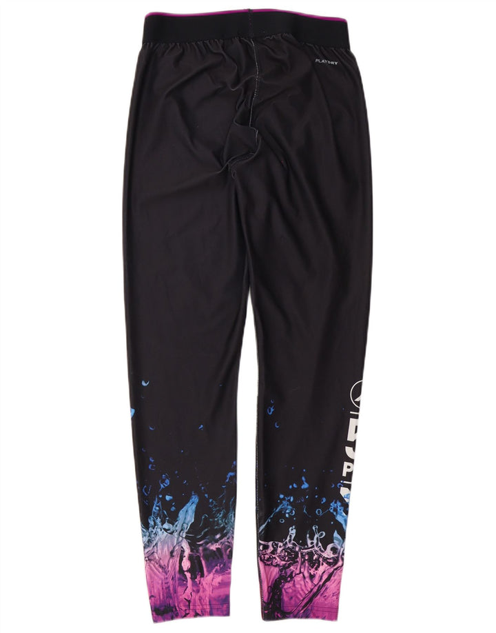 Reebok Grafiske Leggings til kvinder UK 12/14 Medium Sort Colourblock