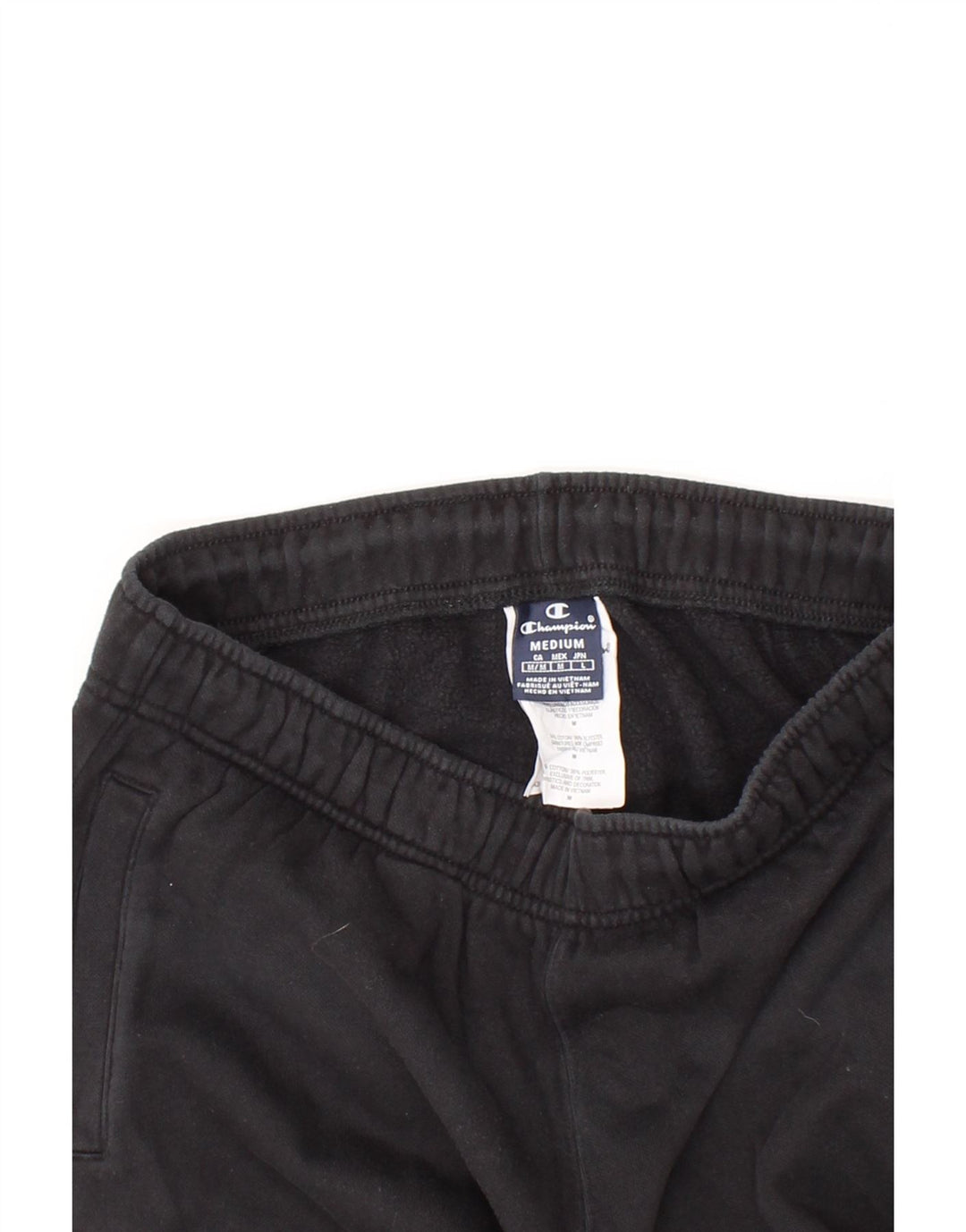 CHAMPION Mens Tracksuit Trousers Medium Black Polyester Vintage Champion and Second-Hand Champion from Messina Hembry 