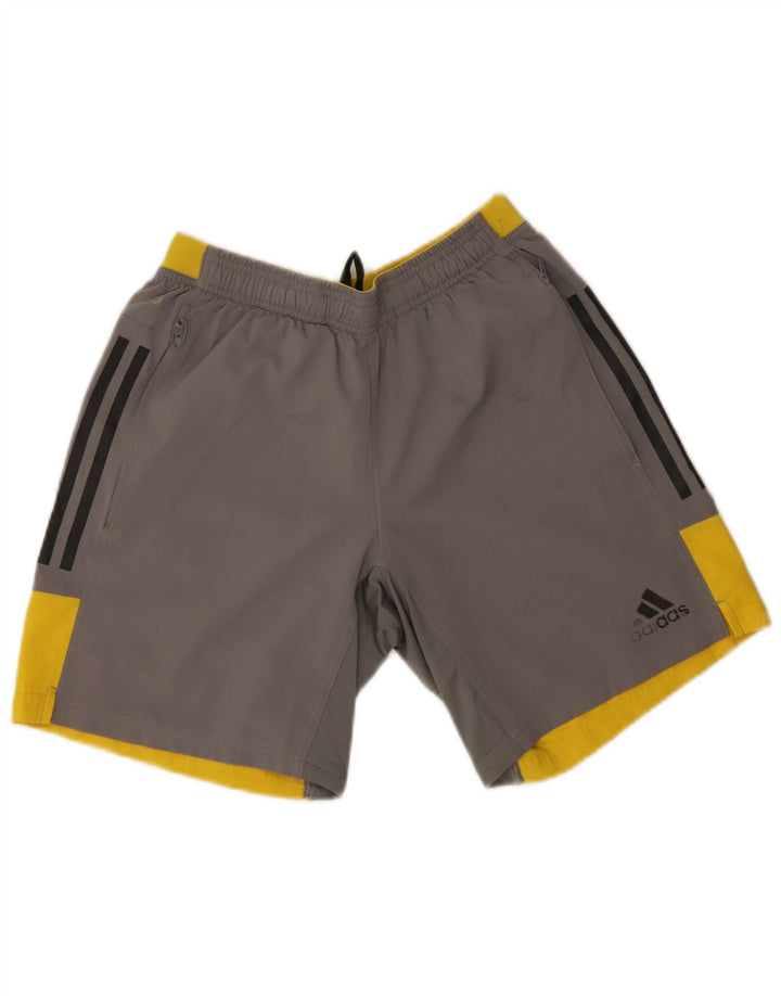Adidas Sportsshorts til mænd Small Grå Colourblock Polyester