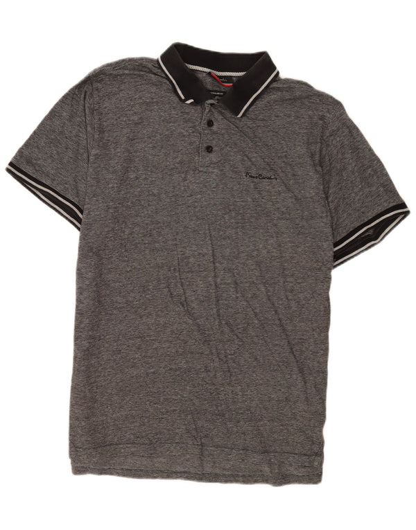Pierre Cardin Herre Kortærmet Regular Fit Polo Shirt XL Grå Flecked