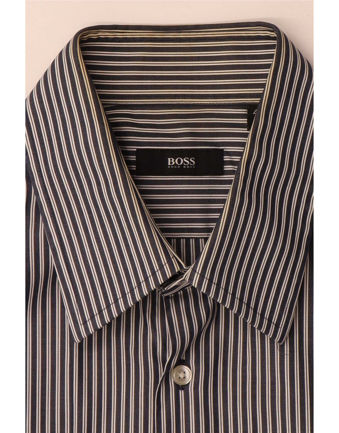 Hugo Boss Herreskjorte Str. 43 17 XL Marineblå Stribet