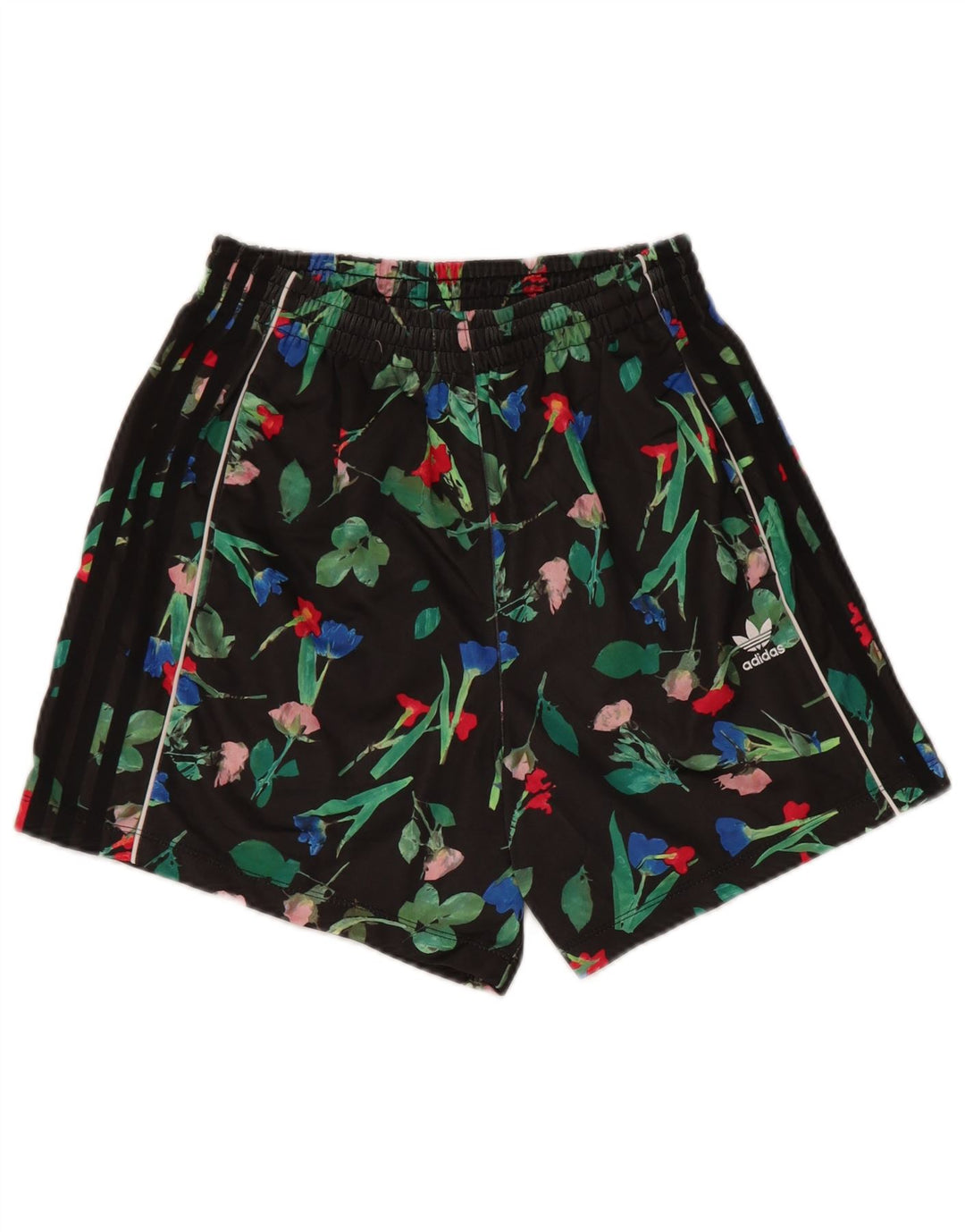 Adidas Dame Sports Shorts UK 8 Small Black Floral Polyester