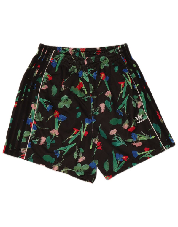 Adidas Dame Sports Shorts UK 8 Small Black Floral Polyester