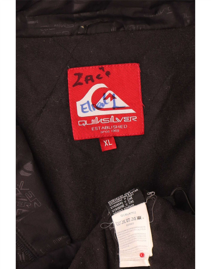 Quiksilver Herre grafisk træningsdragt med hætte XL sort polyester