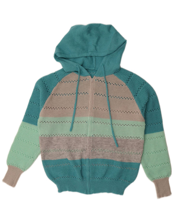 Shein Dame Oversized Full Zip Cardigan Sweater UK 14 Medium Flerfarvet