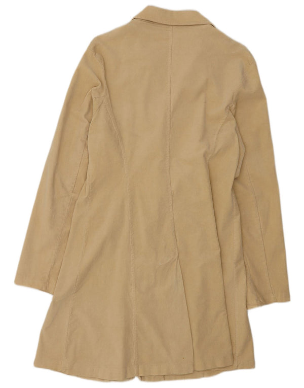 Vintage damefløjl overfrakke UK 12 Medium Beige