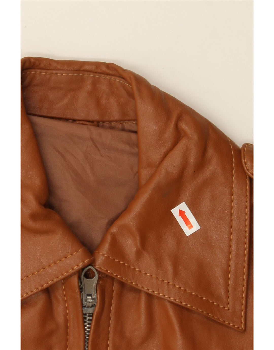 VINTAGE Womens Military Leather Jacket IT 46 Large Brown Vintage Vintage and Second-Hand Vintage from Messina Hembry 