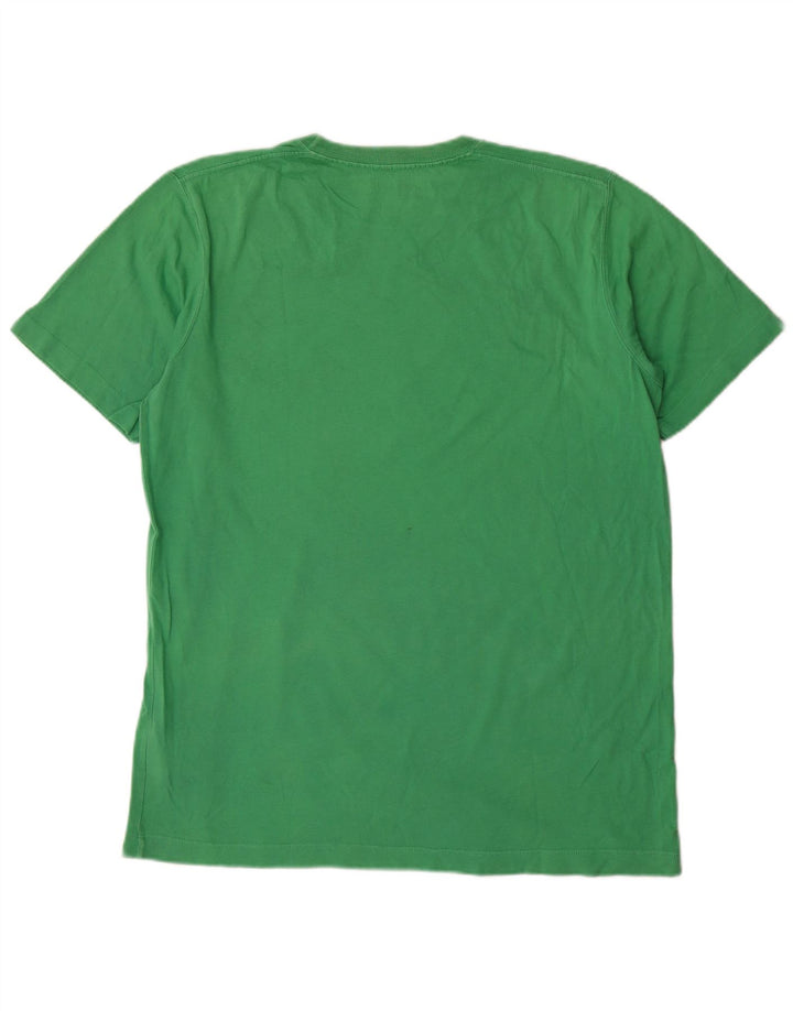 Timberland Herre Grafisk T-Shirt Top Stor Grøn Bomuld
