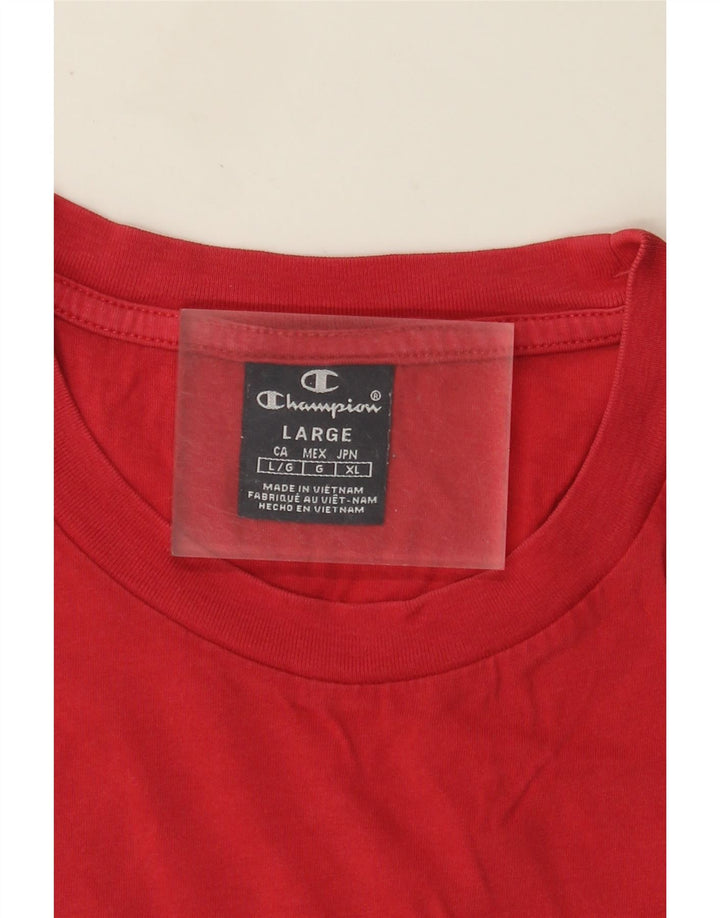 Champion Herre Grafisk T-Shirt Top Stor Rød