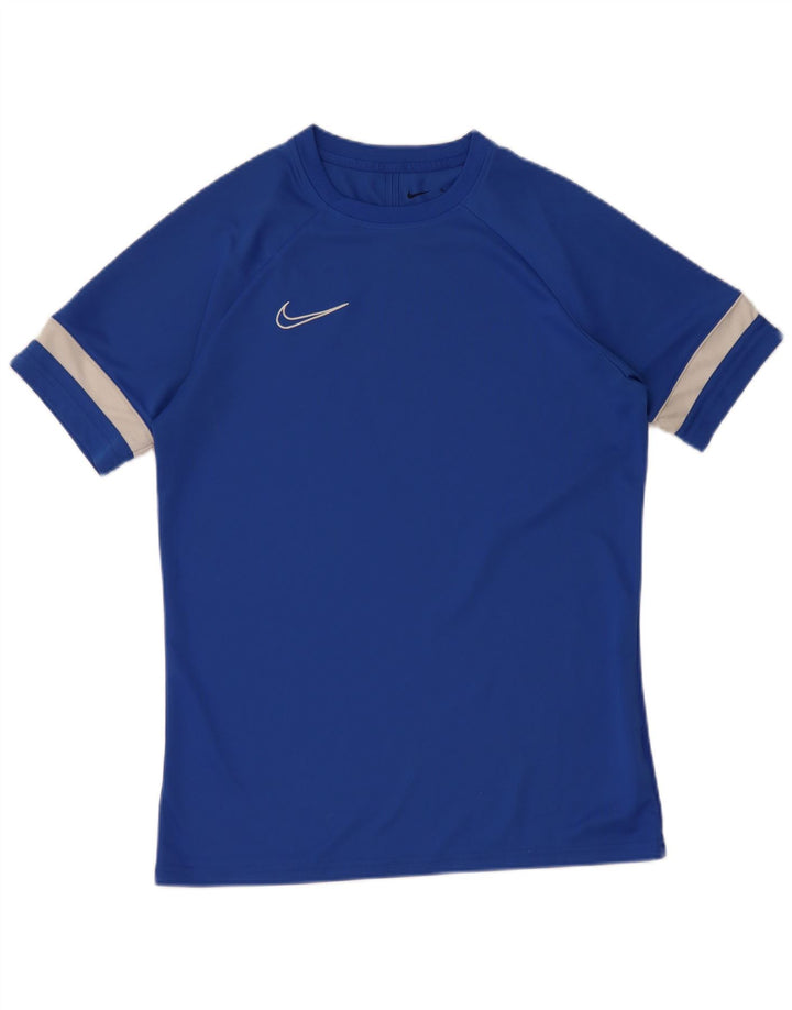 Nike Herre Dri Fit T-shirt Top Medium Blue Colourblock