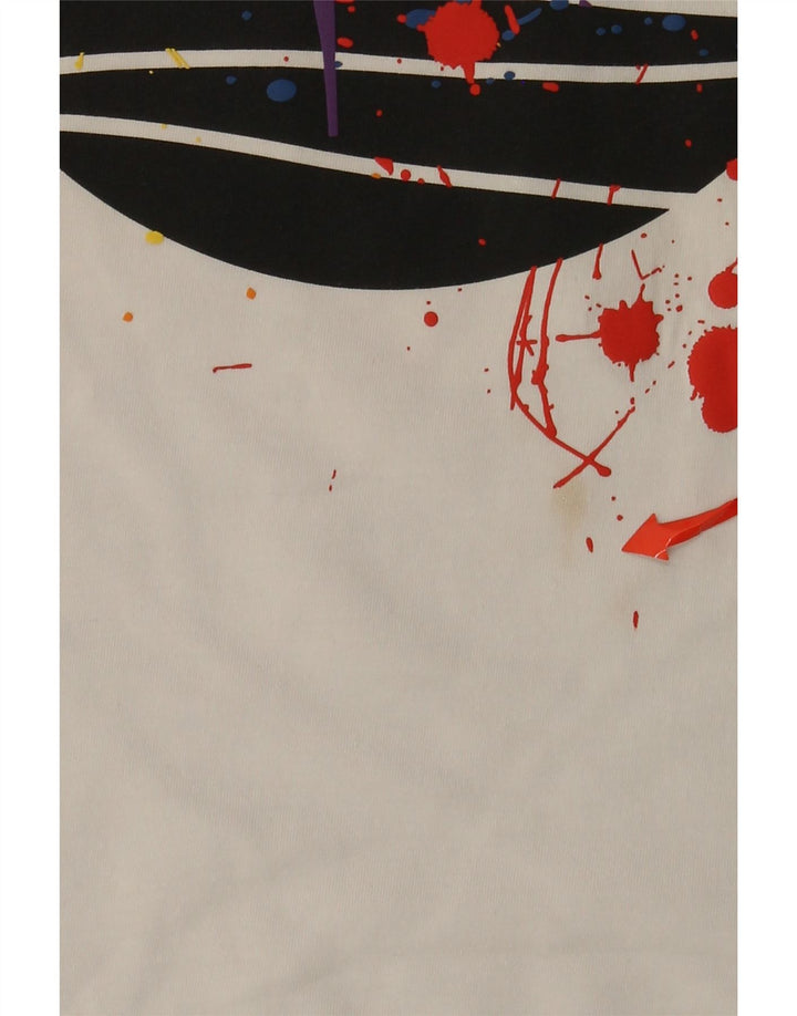 Timberland Herre Regular Fit Grafisk T-Shirt Top XL Hvid Bomuld