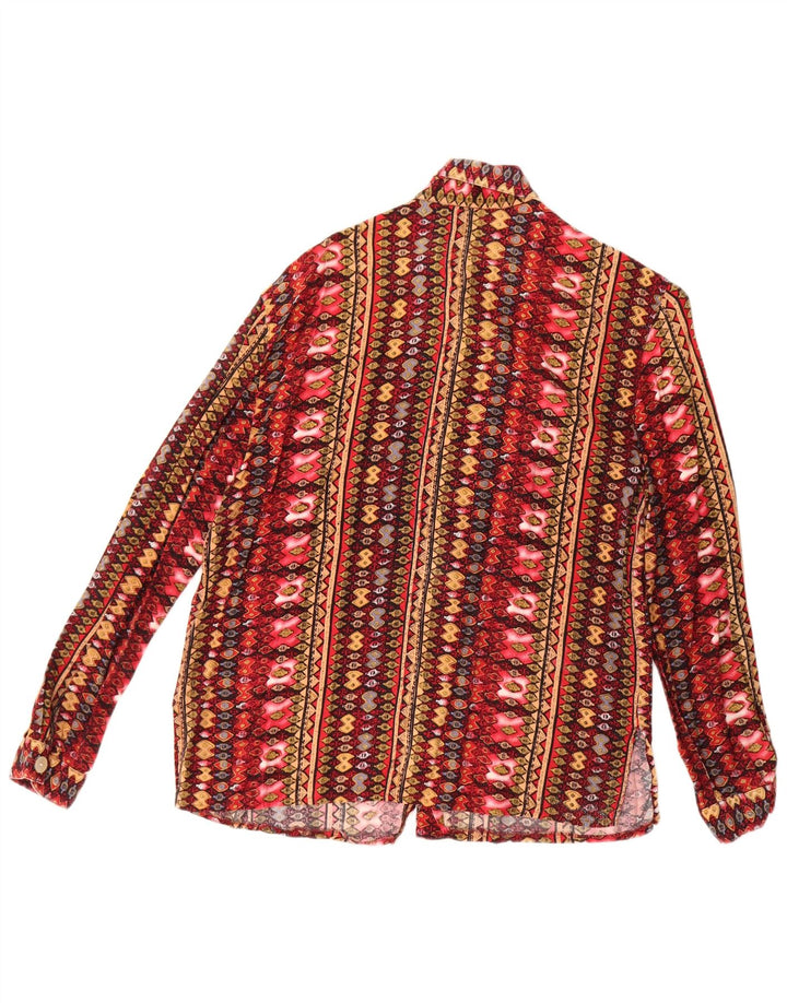 Vintage Dame Loose Fit skjorte EU 40 Medium Flerfarvet Geometrisk
