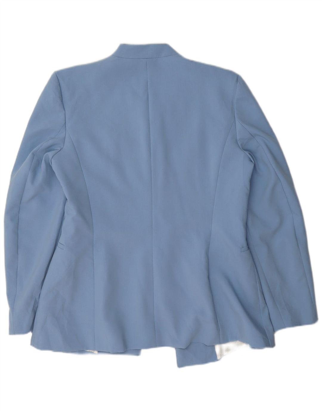 Zara Dame Blazer Jacket UK 16 Stor Blå Polyester
