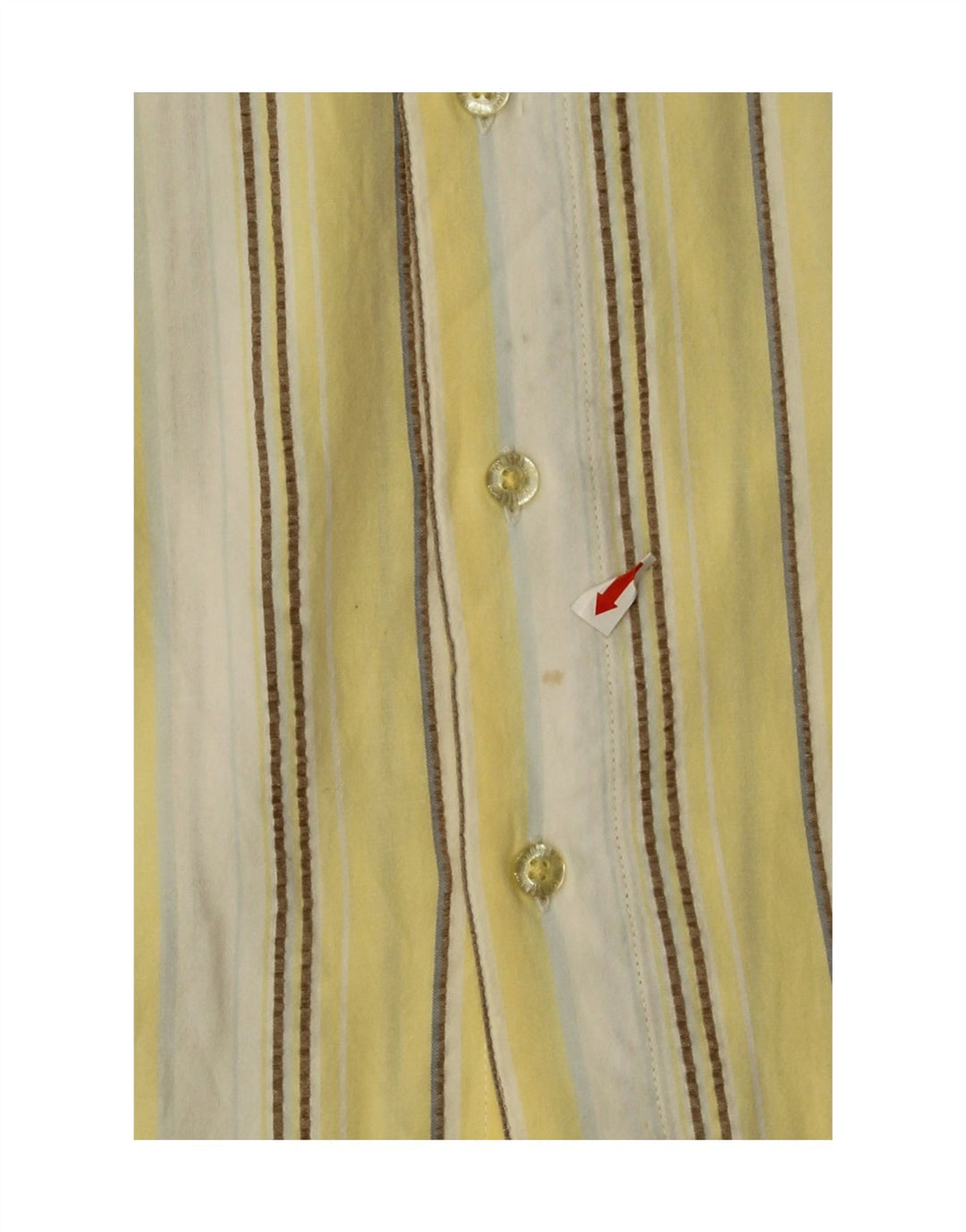 MUSTANG Mens Short Sleeve Shirt Medium Yellow Striped Vintage Mustang and Second-Hand Mustang from Messina Hembry 