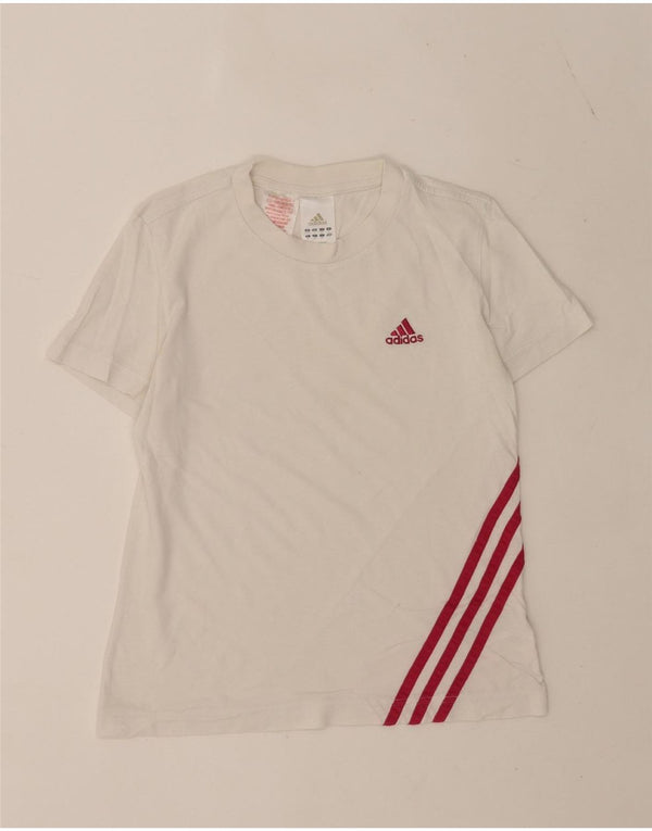 Adidas Boys T-Shirt Top 11-12 år Hvid Bomuld