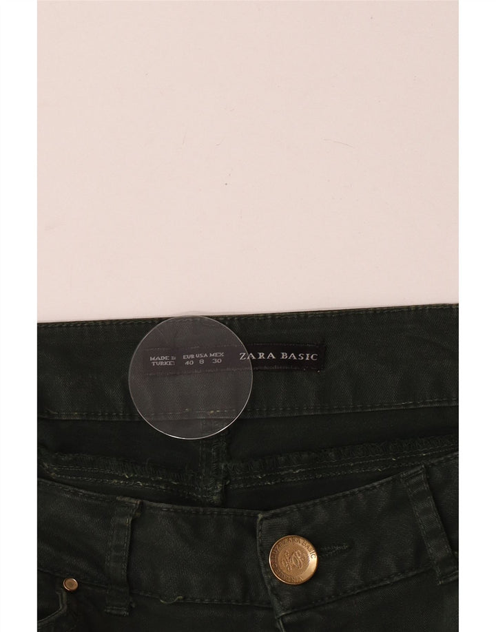 Zara Womens Crop Slim Jeans EU 40 Medium W30 L24 Grøn