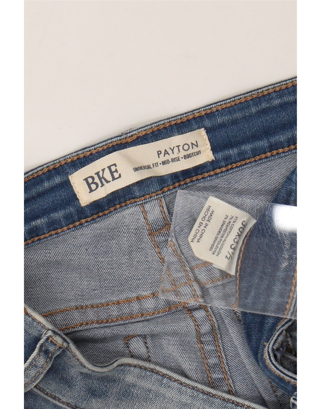 BKE Dame Payton Bootcut Jeans W30 L33.5 Blå Bomuld