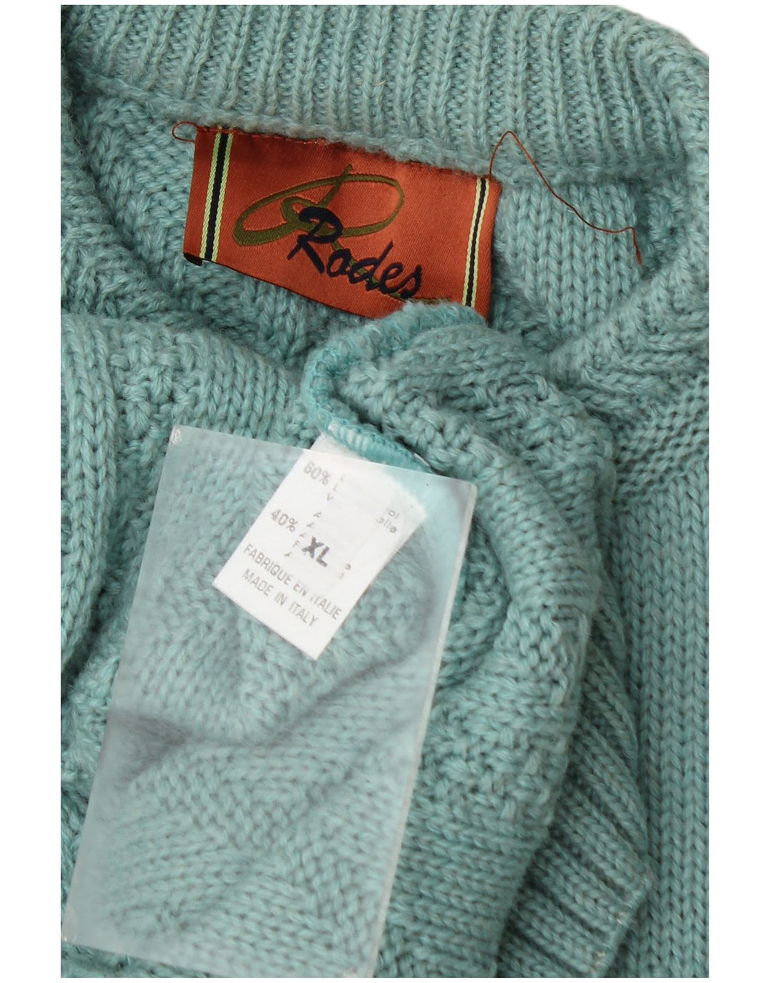 Rodes Herre Crew Neck Jumper Sweater XL Grøn uld