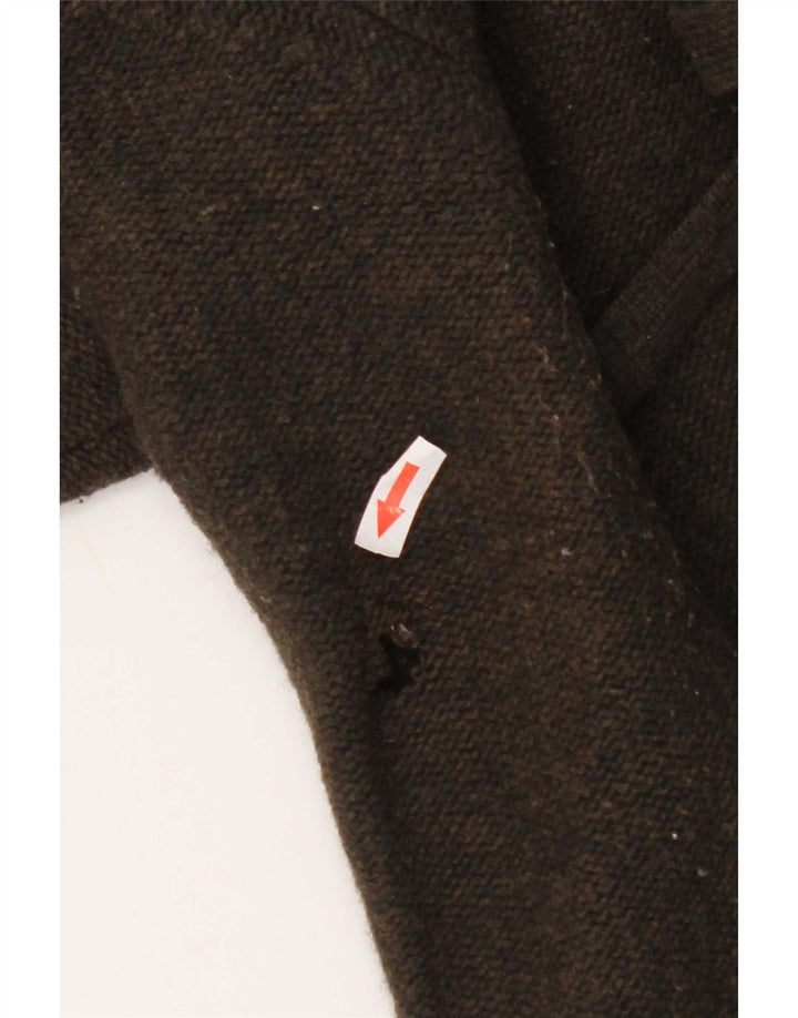 Joules Dame Crop Roll Neck Jumper Sweater UK 12 Medium Khaki Wool