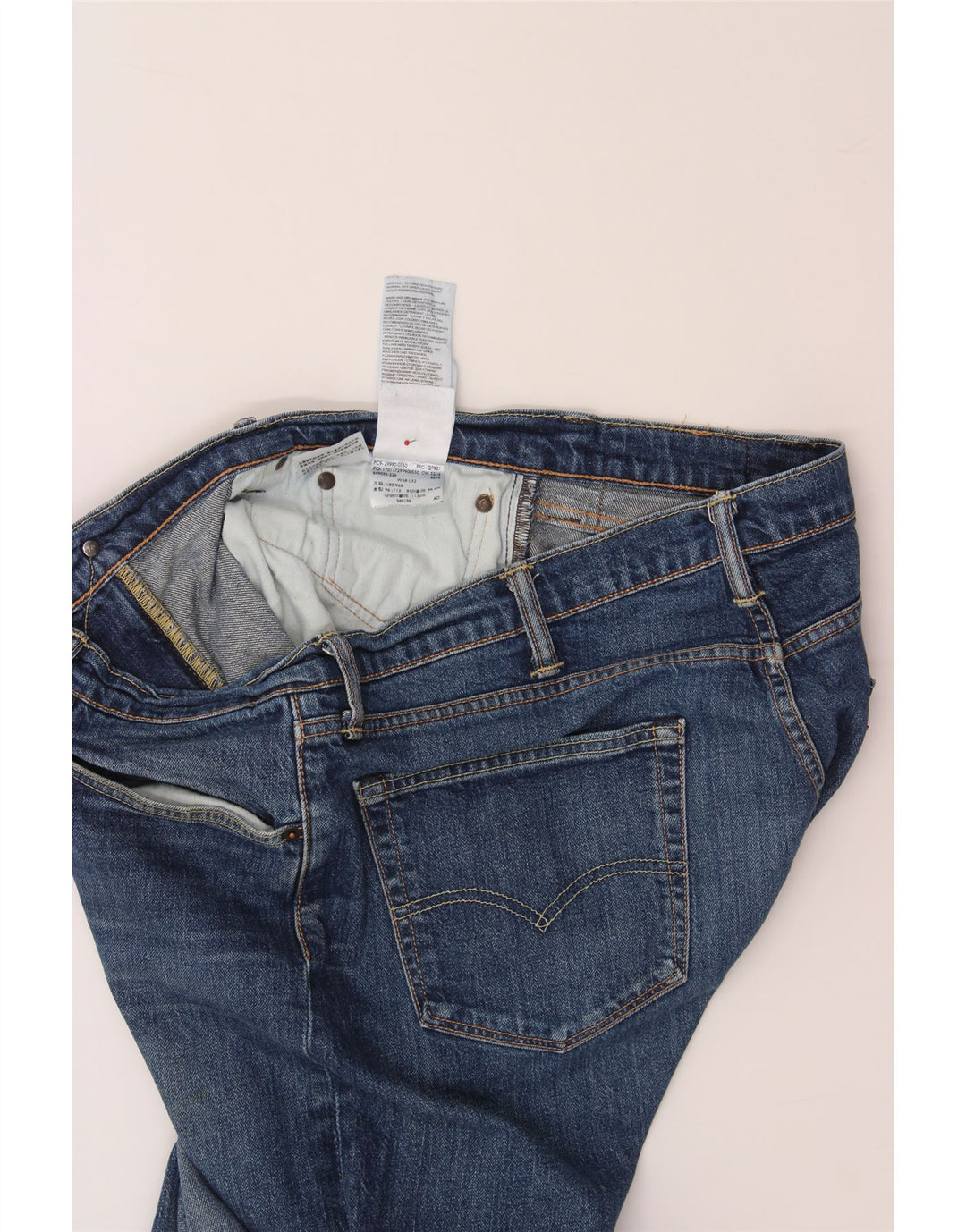 LEVI'S Straight jeans til mænd W38 L32 blå bomuld