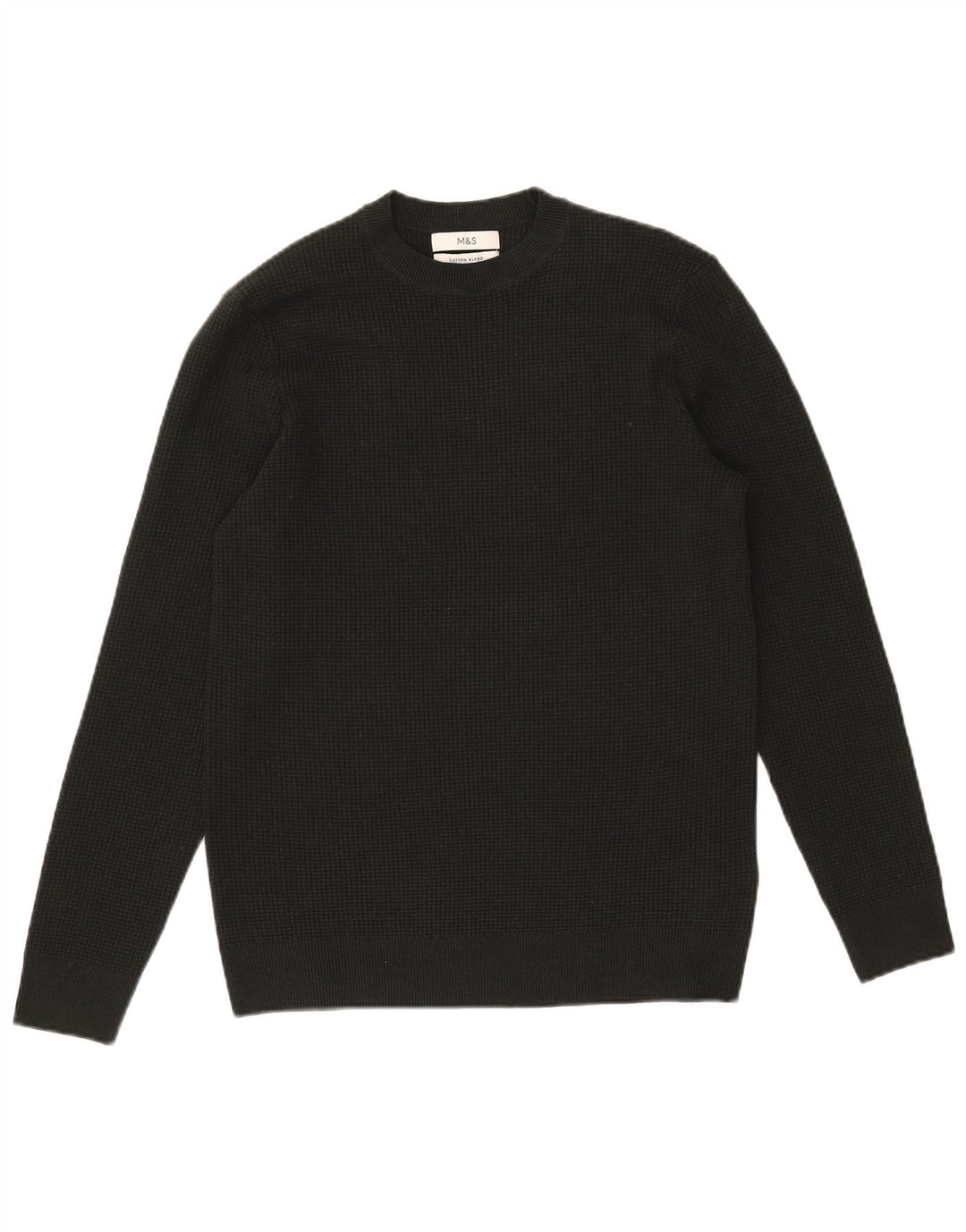 Marks & Spencer Herre sweater med rund hals, lille Khaki Polyester