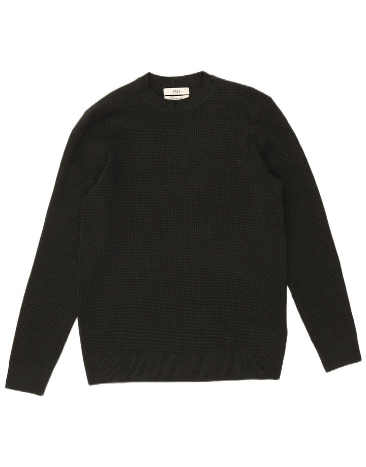 Marks & Spencer Herre sweater med rund hals, lille Khaki Polyester