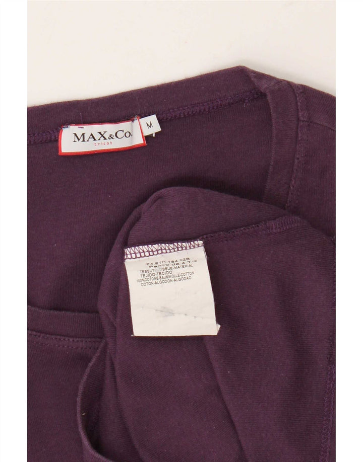 Max & Co. Dame Slim Fit Vest Top UK 12 Medium Lilla Bomuld