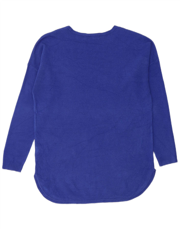 Marks & Spencer Dame Oversized Boat Neck Jumper Sweater UK 10 Small Blue