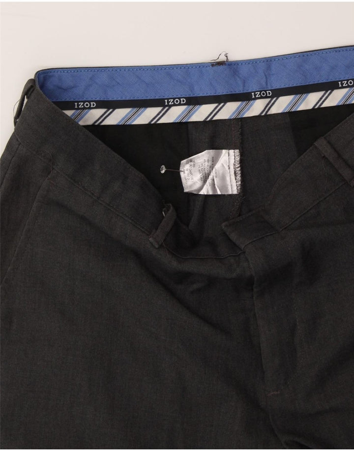 IZOD Boys Straight Casual Trousers 15-16 Years W30 L29 Grey Polyester Vintage Izod and Second-Hand Izod from Messina Hembry 