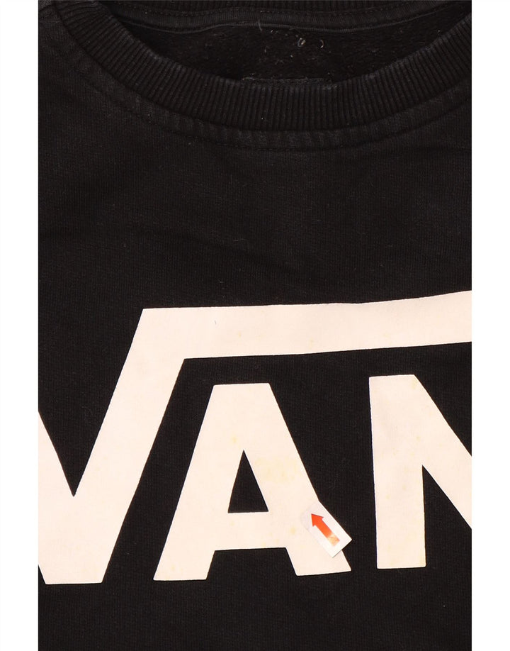 Vans Herre Grafisk Sweatshirt Jumper XS Sort Bomuld
