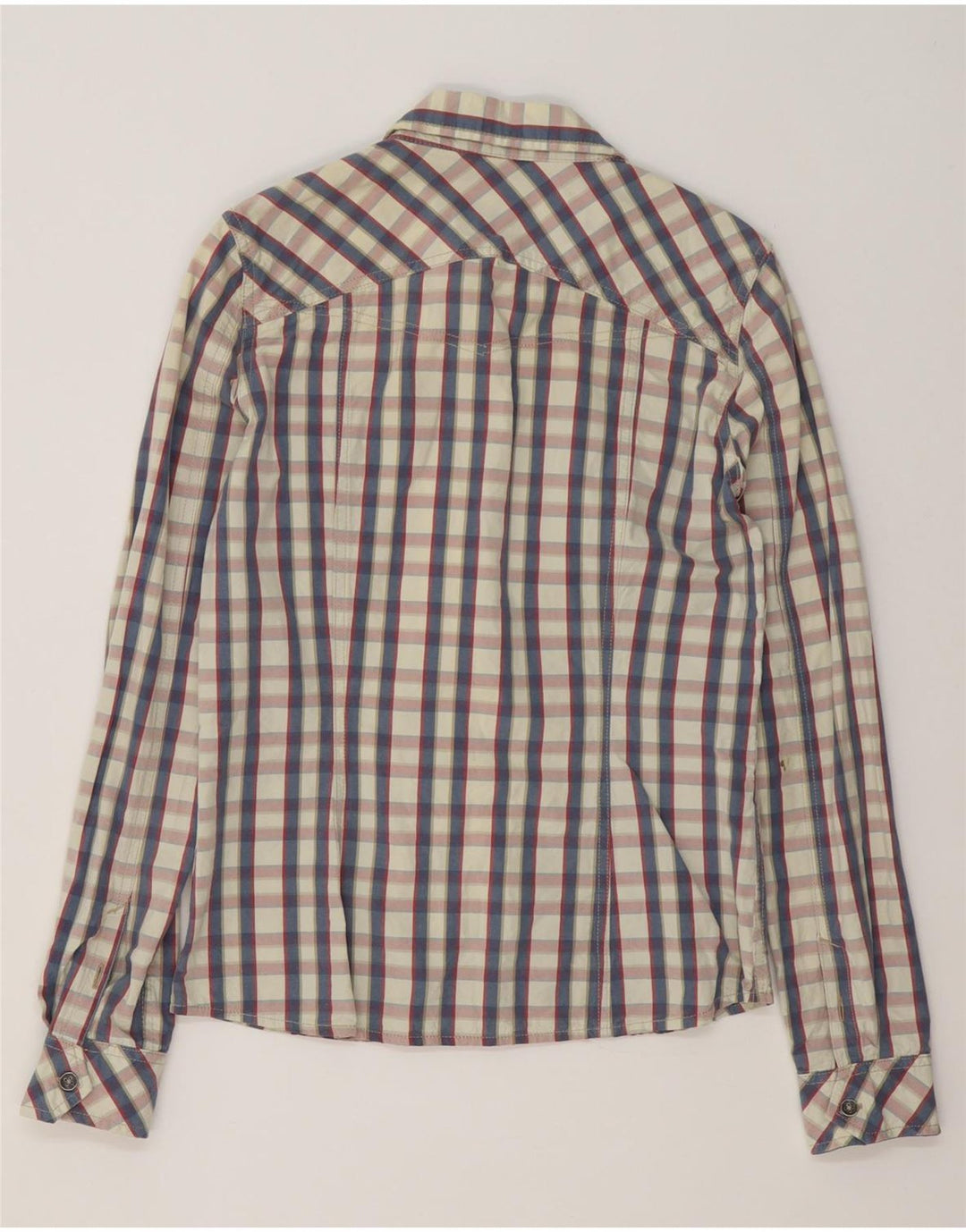 Guru Womens Slim Shirt UK 12 Medium White Ternet Bomuld