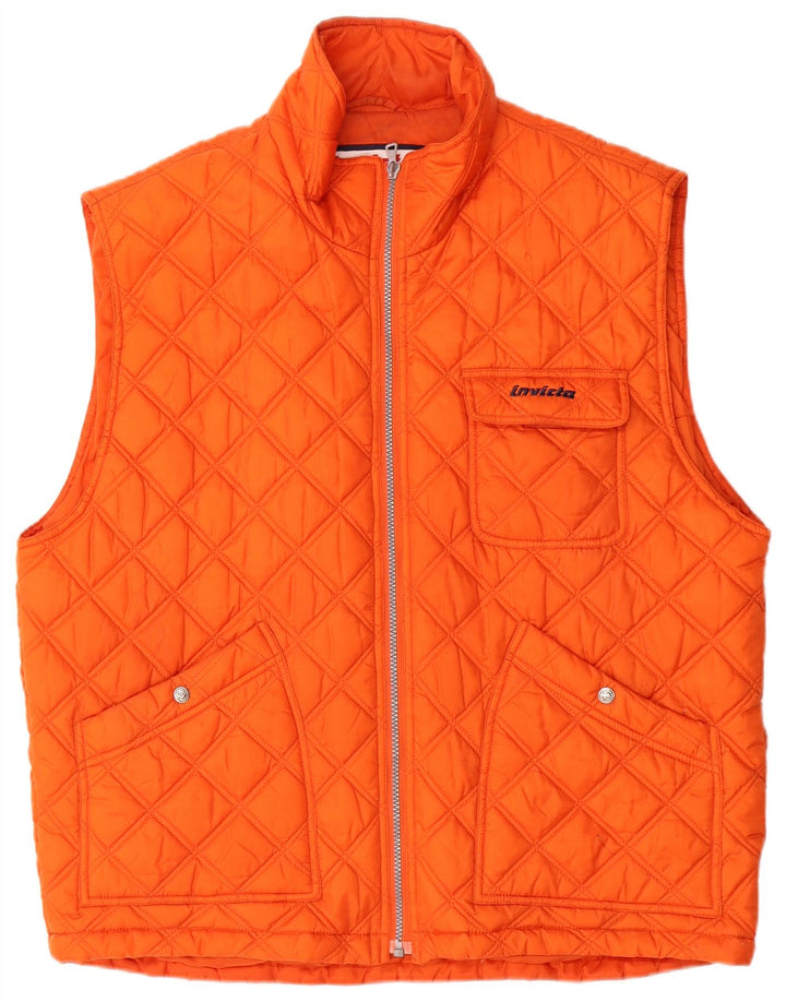 Invicta Herre Quiltet Gilet UK 42 XL Orange Polyamid
