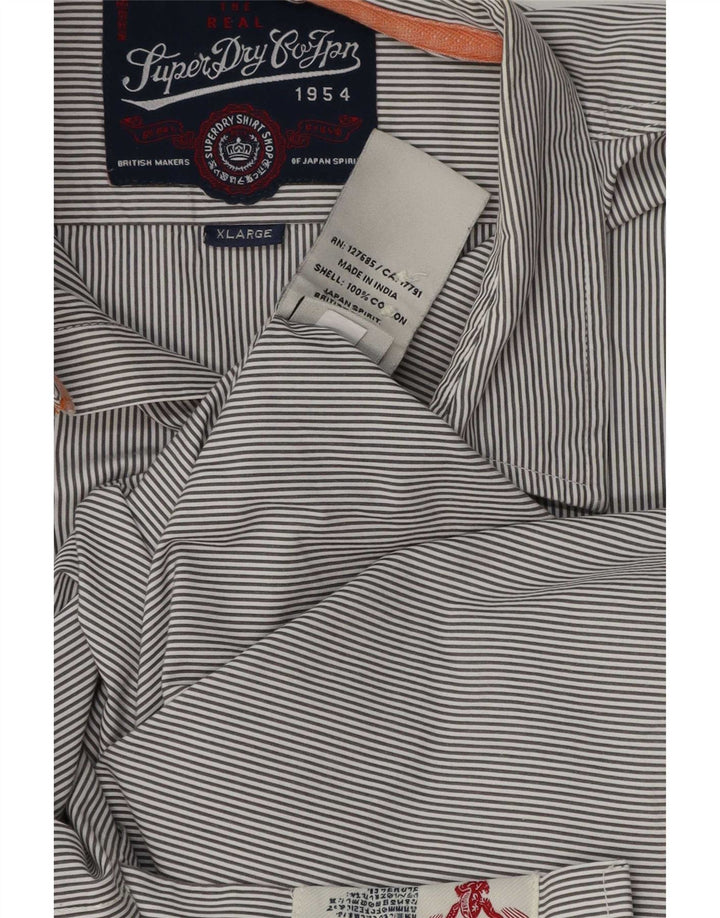 Superdry herreskjorte XL blåstribet bomuld