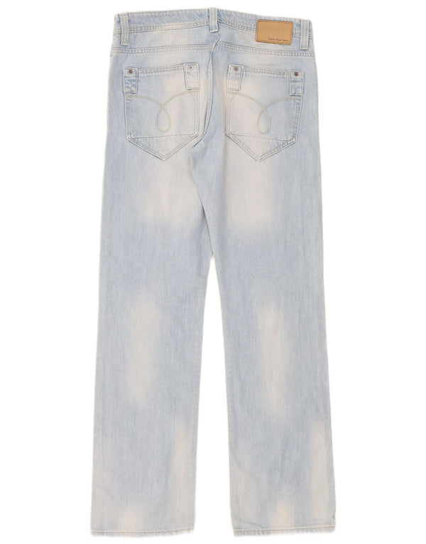 Calvin Klein Dame Straight Jeans W32 L34 Blå Bomuld