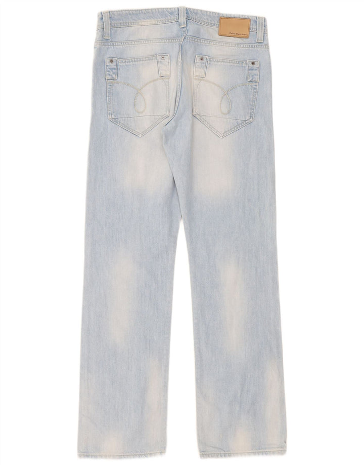Calvin Klein Dame Straight Jeans W32 L34 Blå Bomuld