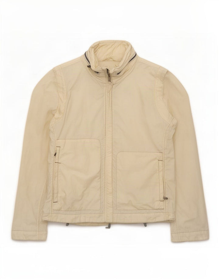 Murphy & Nye Dame Hooded Bomber Jacket UK 10 Small Off White Bomuld