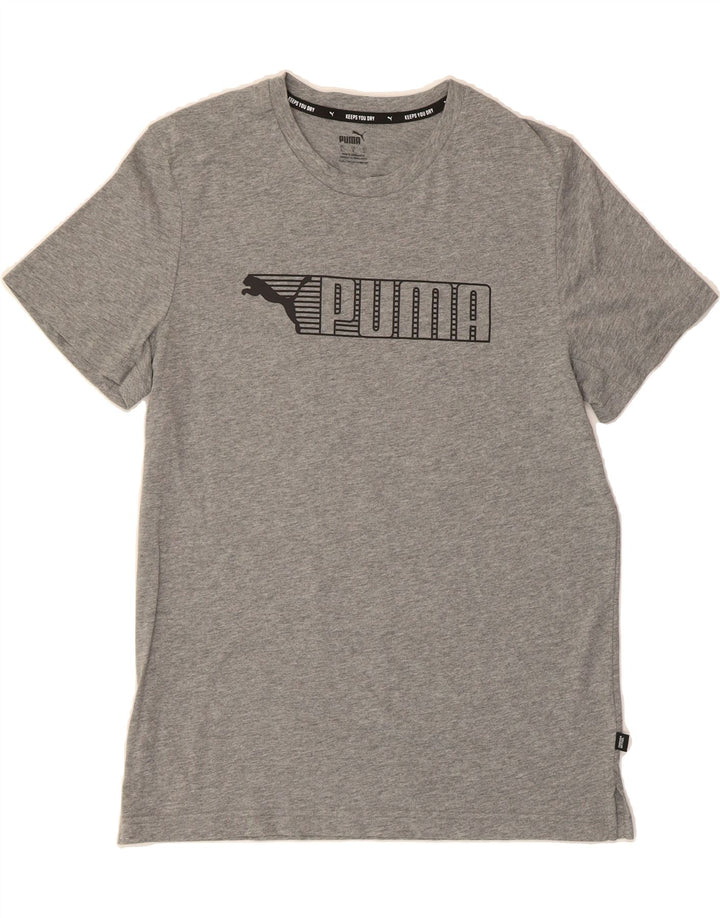 PUMA Mens Graphic T-Shirt Top Large Grey Cotton Vintage Puma and Second-Hand Puma from Messina Hembry 