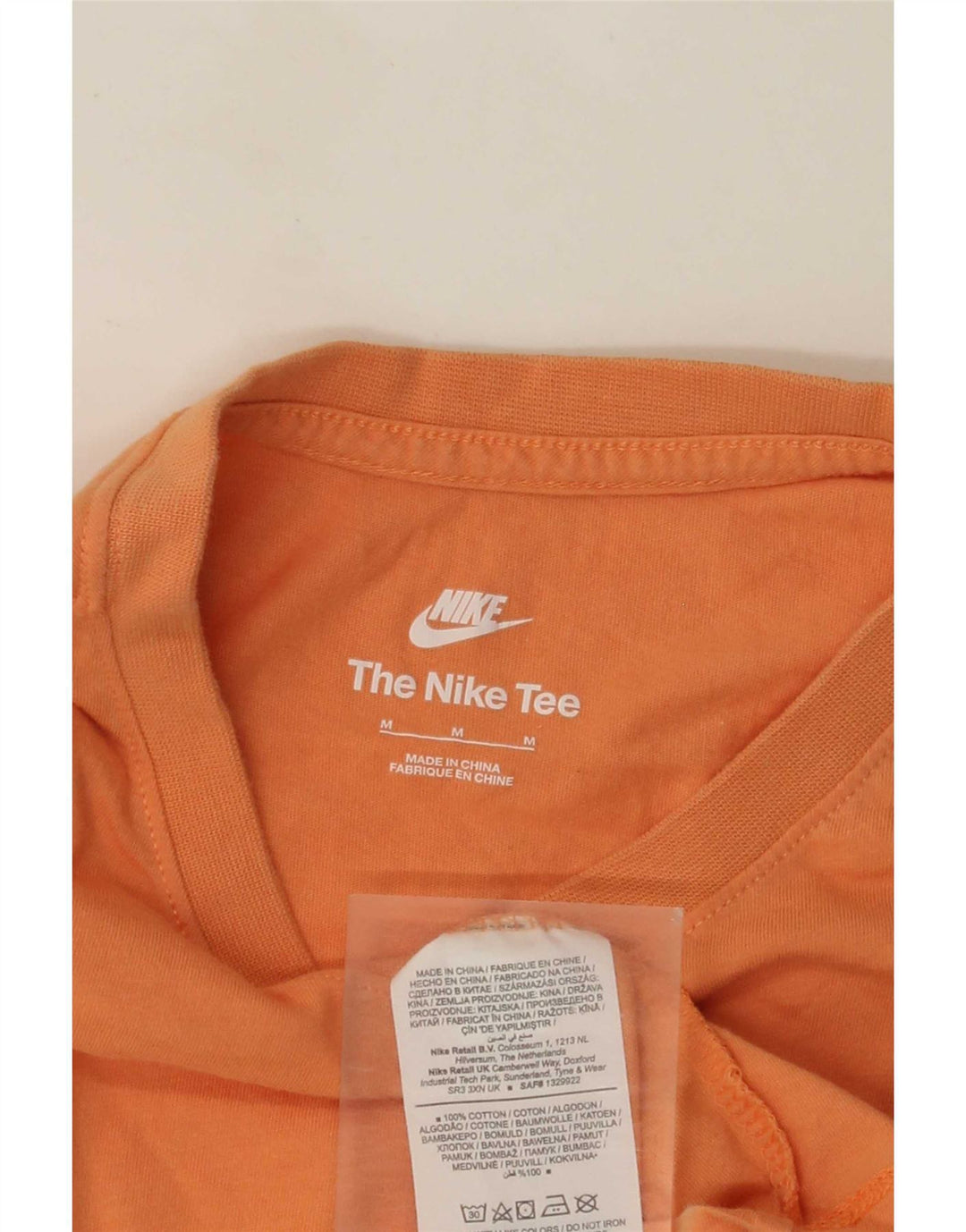 Nike Herre T-shirt Top Medium Orange Bomuld