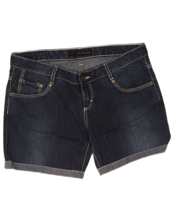 Calvin Klein denimshorts til kvinder W31 Mellem marineblå bomuld