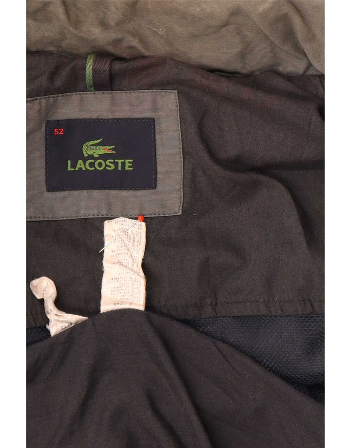 Lacoste Herre Hooded Bomber Jacket IT 52 XL Grå Bomuld