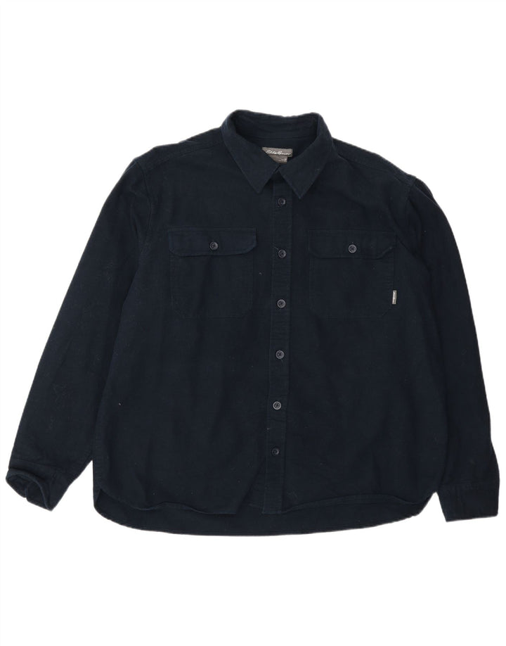 Eddie Bauer Herreskjorte Medium Navyblå Bomuld