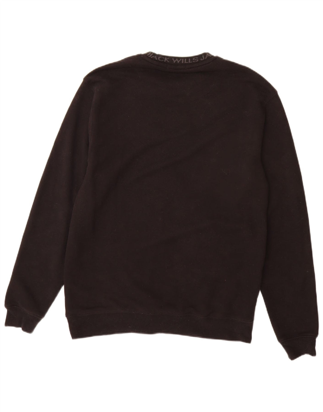JACK WILLS Mens Relaxed Fit Sweatshirt Jumper Medium Black Cotton