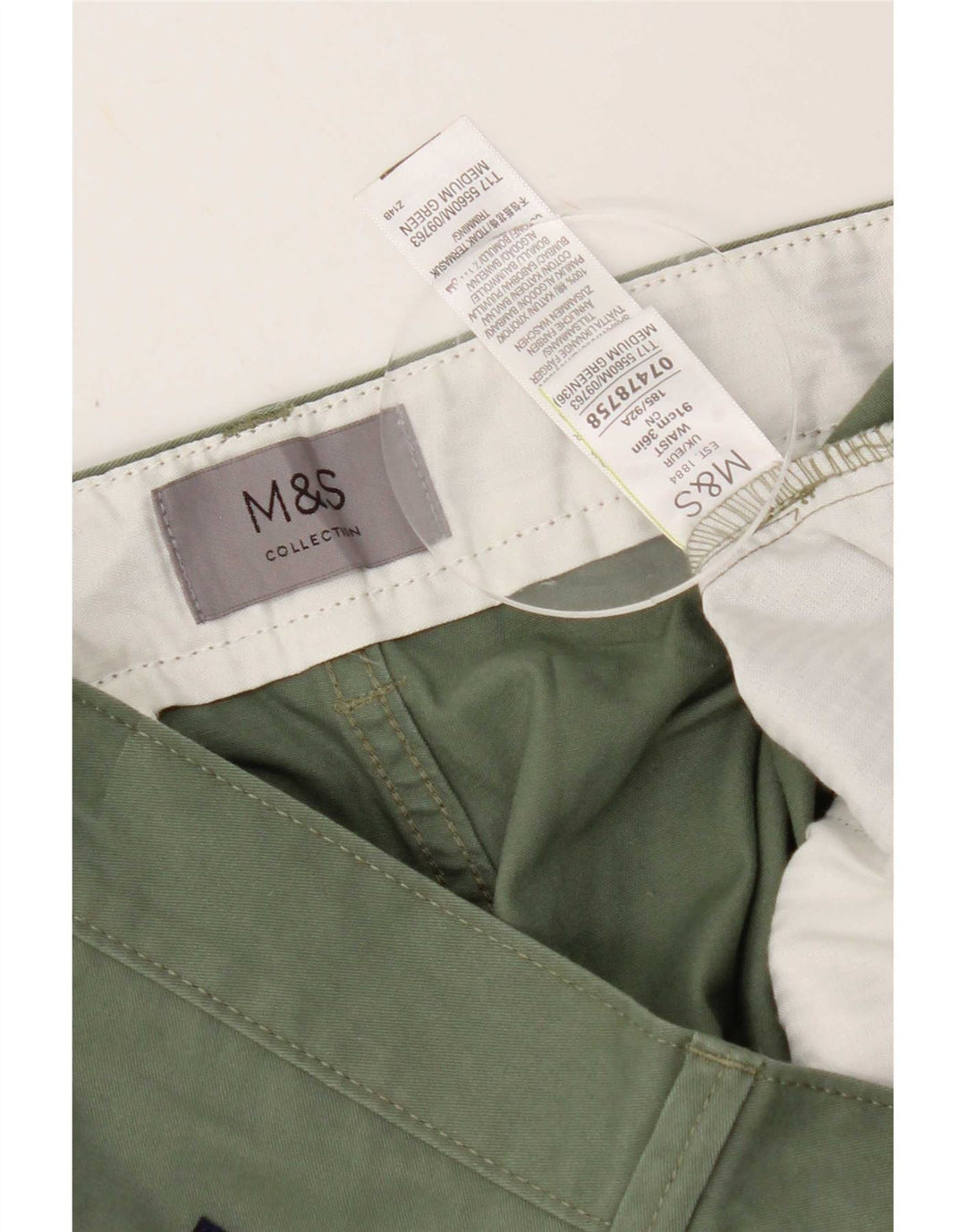 Marks & Spencer chinoshorts til kvinder W36, store grønne bomuld
