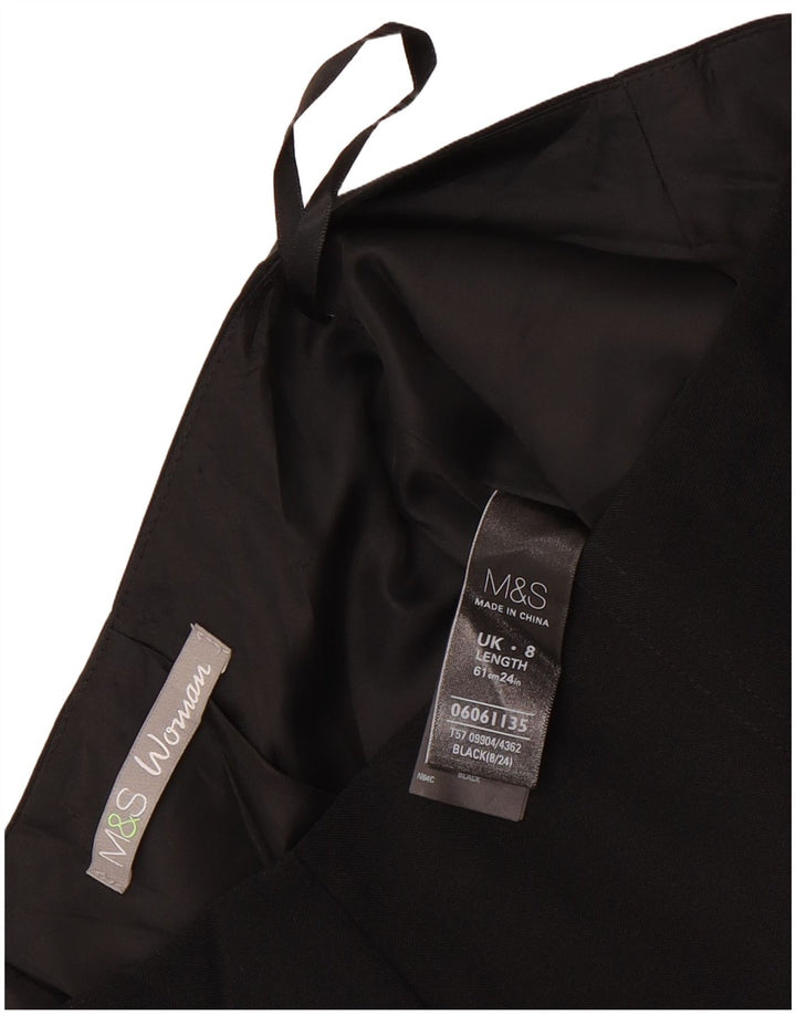 Marks & Spencer Pencil Nederdel til kvinder UK 8 Small W28 Black Polyester