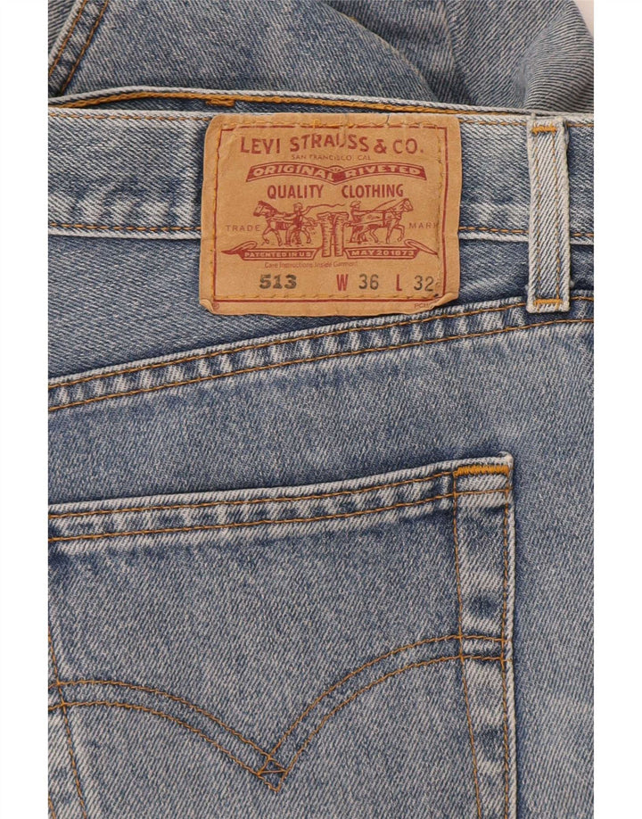 Levi's Herre 513 Slim Straight Jeans W36 L32 Blå