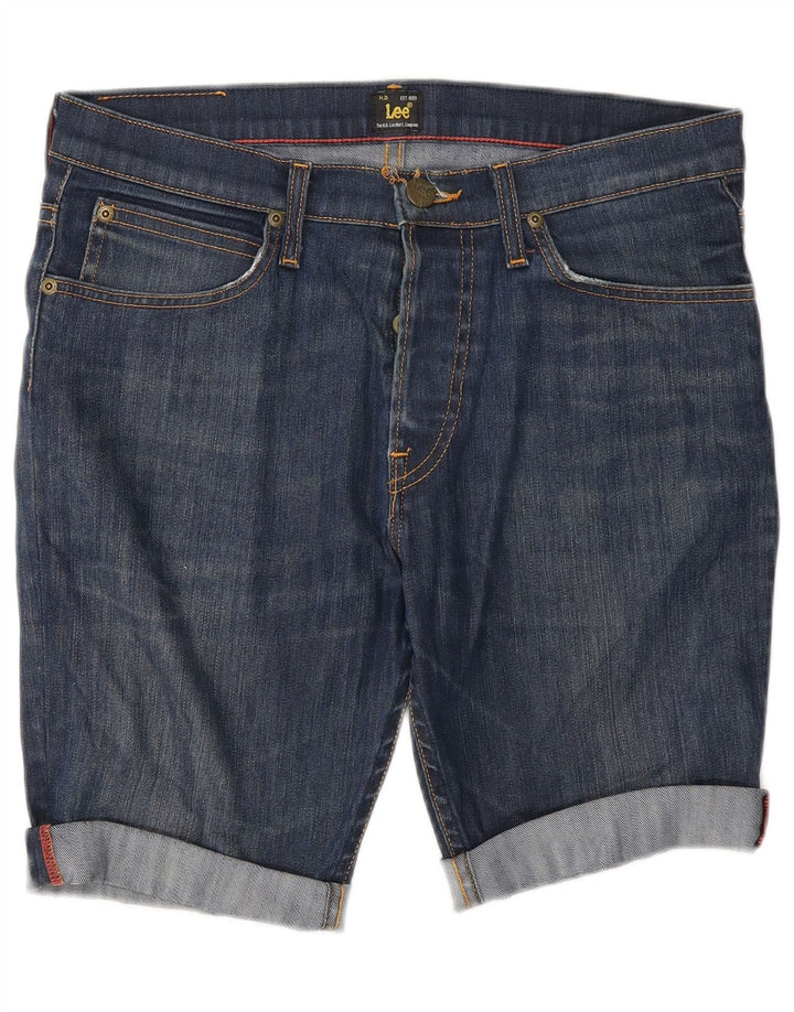 Lee Dame Jegger Denim Shorts W31 Medium Blue Bomuld