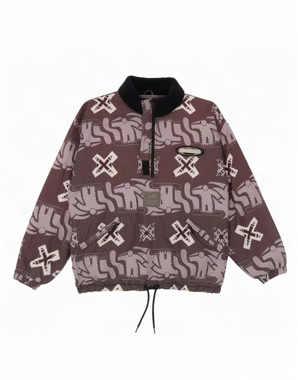 Iguana Herre abstrakt mønster Windbreaker Jacket UK 40 Large Purple